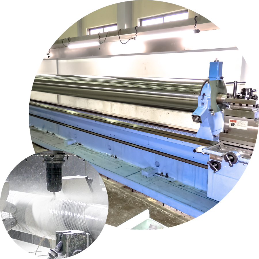 工業業界・印刷業界を支える高精度ローラーを製作